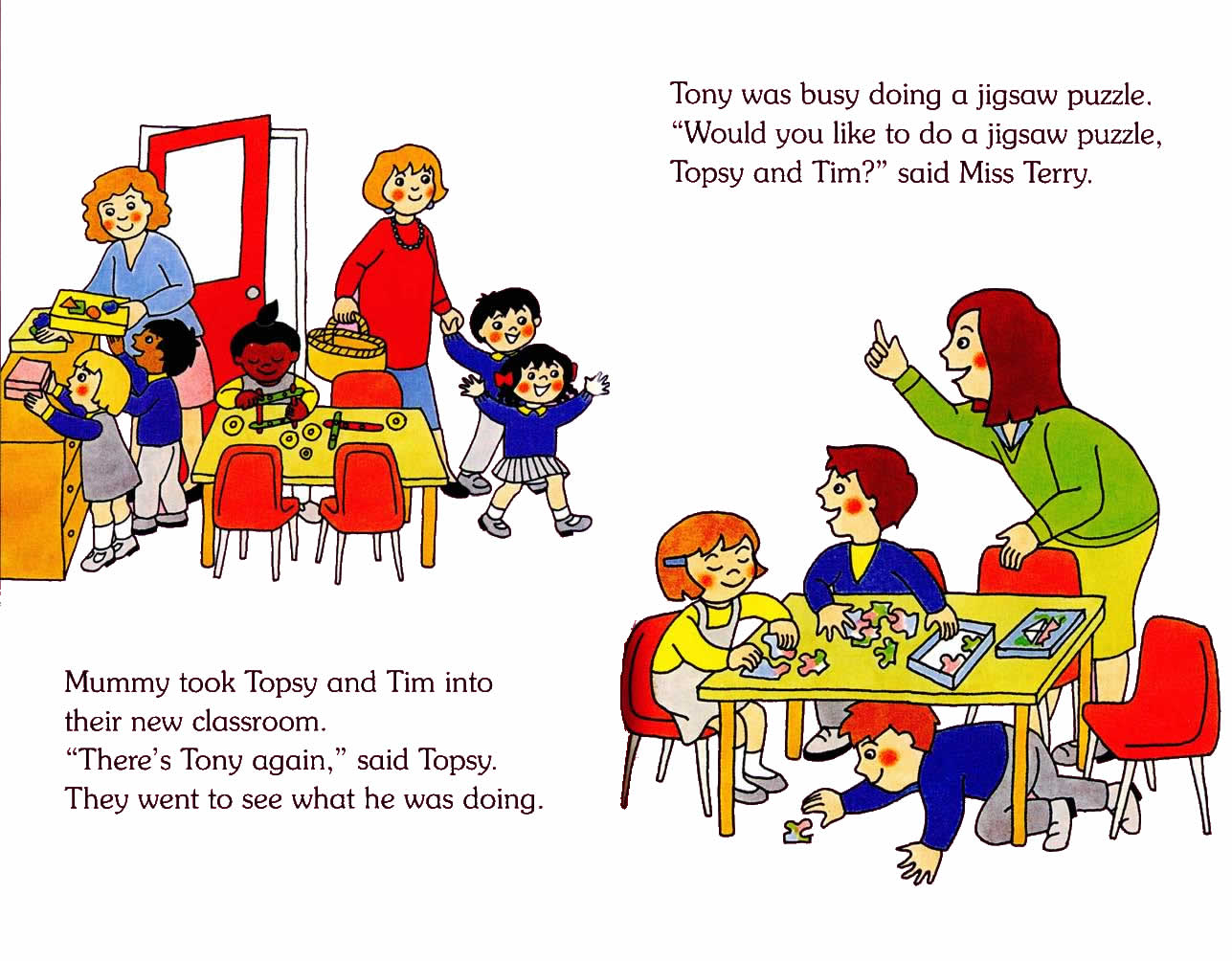 Ladybird - Topsy Tim Books - Start School (07),绘本,绘本故事,绘本阅读,故事书,童书,图画书,课外阅读